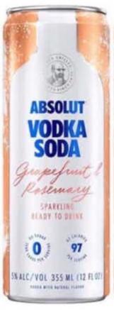 Absolut - Vodka Soda Grapefruit & Rosemary (12oz can) (12oz can)